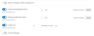 Our meeting room booking software offers unique features