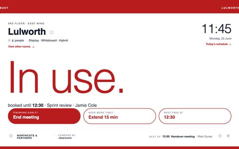 Headline theme display — In use
