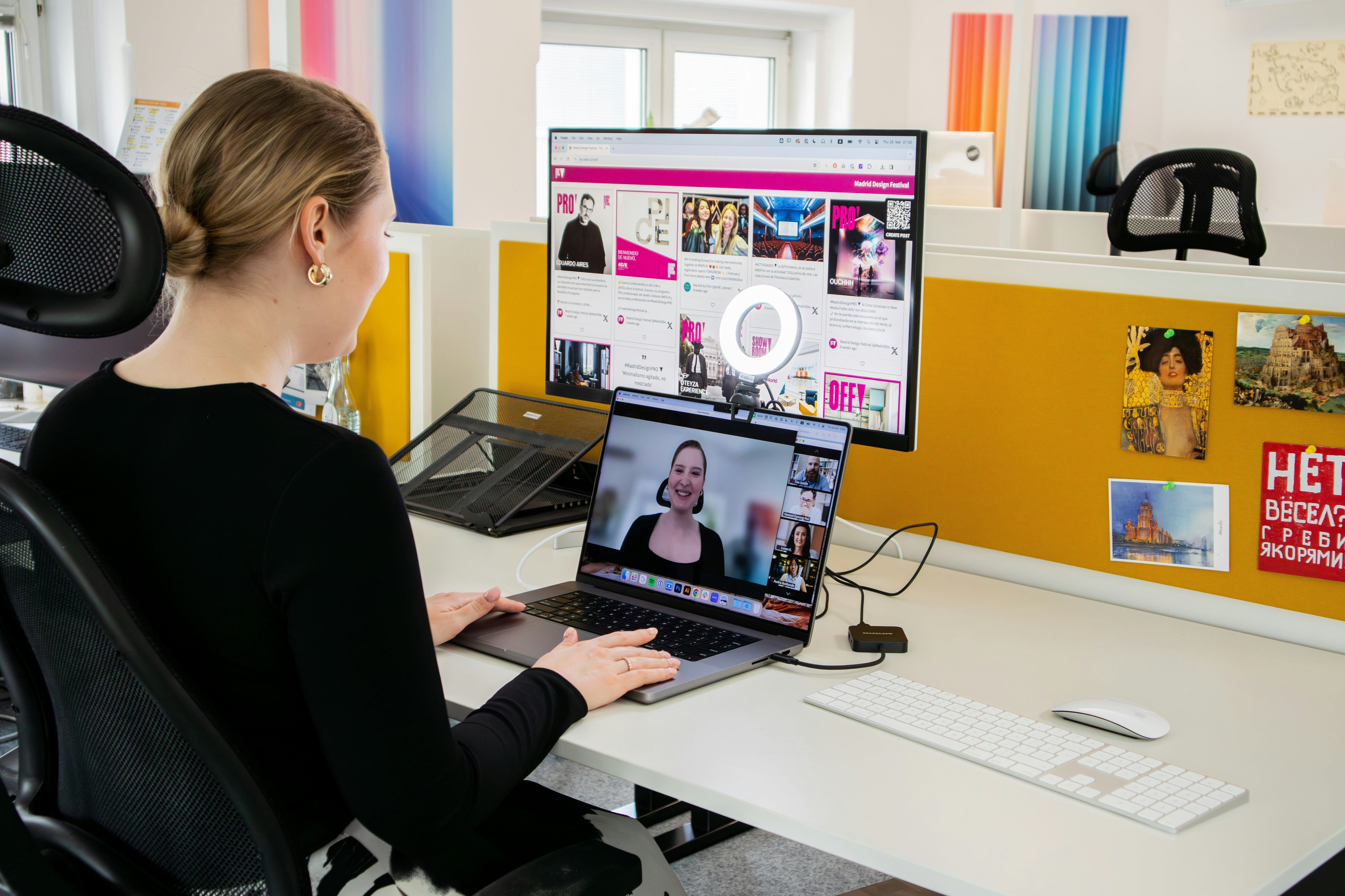 Women on video call
