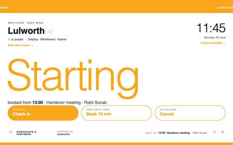 Headline theme display — Starting soon