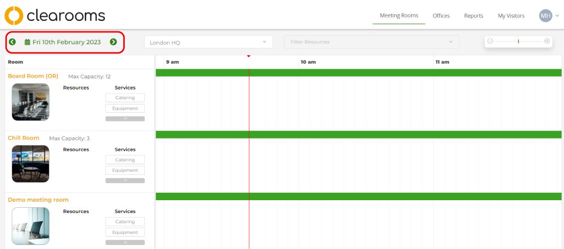 Step 2: Select date for your meeting