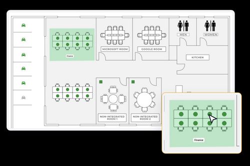 Clearooms floor plan with a team neighbourhood built from Microsoft Entra ID groups