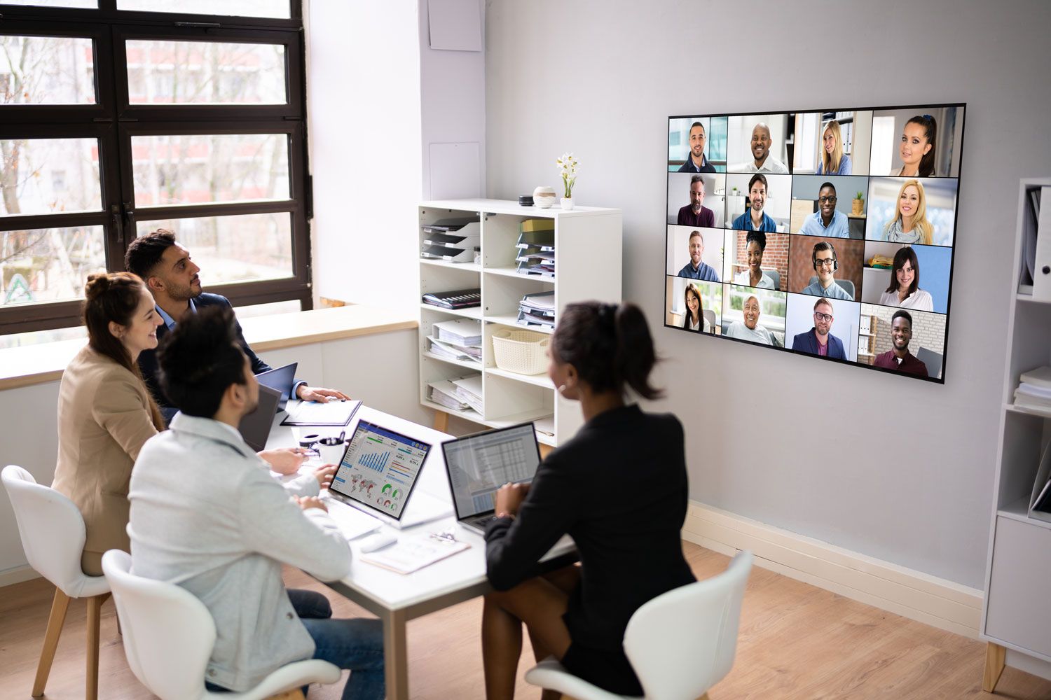 Business Video Conference Call - Hybrid Working