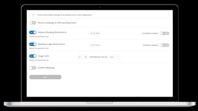 Our meeting room booking software offers unique features related to custom rules